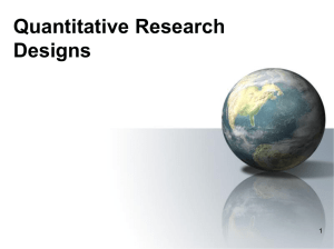 Quantitative Research Designs 1