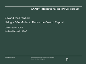 XXXII International ASTIN Colloquium Beyond the Frontier: