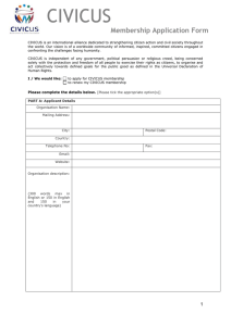 CIVICUS Membership Application Form