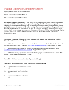 AY 2014-2015   ACADEMIC PROGRAM REVIEW SELF-STUDY TEMPLATE