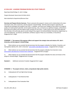 AY 2014-2015   ACADEMIC PROGRAM REVIEW SELF-STUDY TEMPLATE