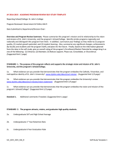 AY 2014-2015   ACADEMIC PROGRAM REVIEW SELF-STUDY TEMPLATE