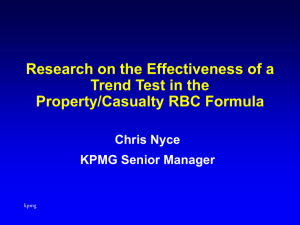 Research on the Effectiveness of a Trend Test in the Chris Nyce