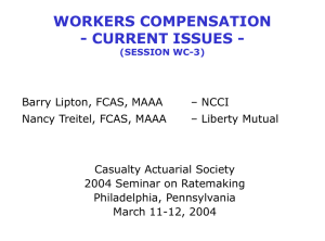 WORKERS COMPENSATION - CURRENT ISSUES -