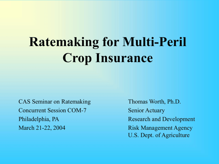 ratemaking-for-multi-peril-crop-insurance