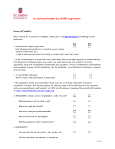 Protocol Checklist