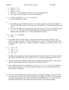 Math 137 Exam 3 Review Answers Fall 2008