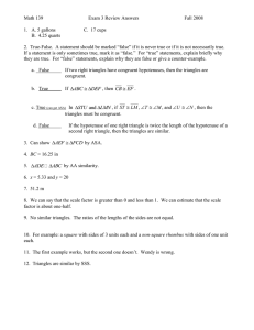 Math 139 Exam 3 Review Answers Fall 2008