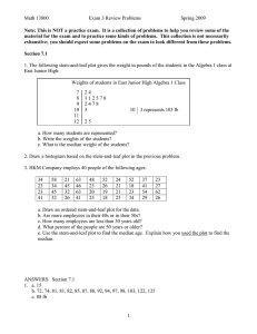 Math 13800 Exam 3 Review Problems Spring 2009