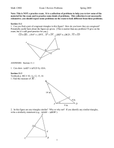 Math 13900 Exam 3 Review Problems Spring 2009