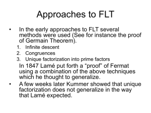 Approaches to FLT