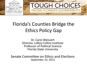 Florida’s Counties Bridge the Ethics Policy Gap