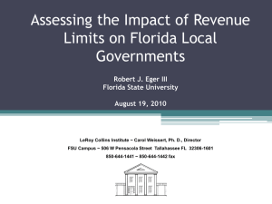 Assessing the Impact of Revenue Limits on Florida Local Governments