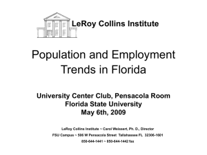 Population and Employment Trends in Florida LeRoy Collins Institute