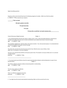 Digital storytelling questions: