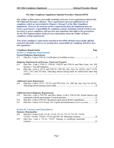 2015 Ohio Compliance Supplement  Optional Procedure Manual