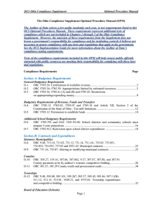 2013 Ohio Compliance Supplement  Optional Procedure Manual