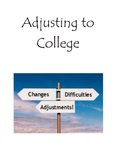 Adjusting to College