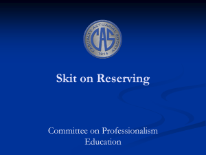 Skit on Reserving Committee on Professionalism Education