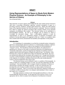 DRAFT Using Representations of Space to Study Early Modern
