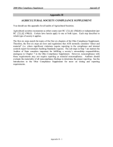 Appendix H AGRICULTURAL SOCIETY COMPLIANCE SUPPLEMENT