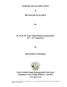 SCHEME OF EXAMINATION  &amp; DETAILED SYALLBUS