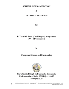 SCHEME OF EXAMINATION  &amp; DETAILED SYALLBUS