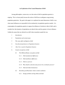 An Explication of the Causal Dimension of Drift