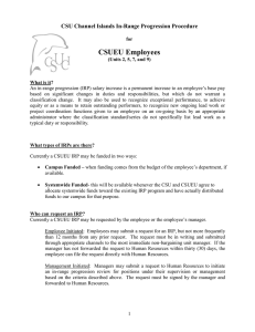 CSUEU Employees CSU Channel Islands In-Range Progression Procedure
