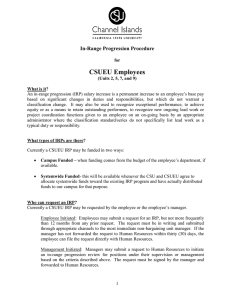 CSUEU Employees  In-Range Progression Procedure
