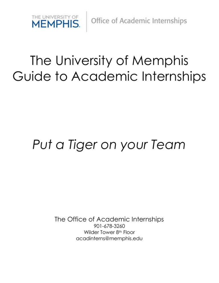 The University of Memphis Guide to Academic Internships