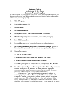 Skidmore College Institutional Review Board Research Proposal Template