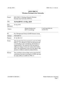 IEEE P802.15 Wireless Personal Area Networks TG9 KMP 5C 13-May-2015