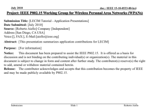 Project: IEEE P802.15 Working Group for Wireless Personal Area Networks...