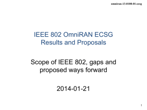 IEEE 802 OmniRAN ECSG Results and Proposals proposed ways forward