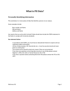 What is PII Data? Personally Identifying Information