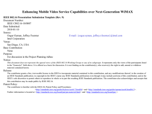 Enhancing Mobile Video Service Capabilities over Next-Generation WiMAX