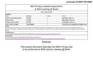 WiFi Privacy network experiment at IEEE meeting @ Berlin