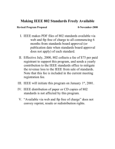Making IEEE 802 Standards Freely Available