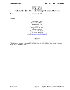 September 2004  doc.: IEEE 802.11-04/506r9 IEEE P802.11