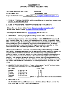 IEEE 802 LMSC OFFICIAL TUTORIAL REQUEST FORM