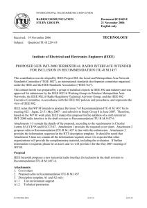 TECHNOLOGY Institute of Electrical and Electronics Engineers (IEEE)