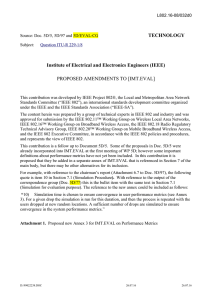 TECHNOLOGY Institute of Electrical and Electronics Engineers (IEEE) PROPOSED AMENDMENTS TO [IMT.EVAL]