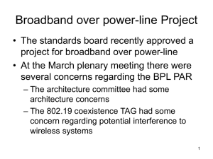 Broadband over power-line Project