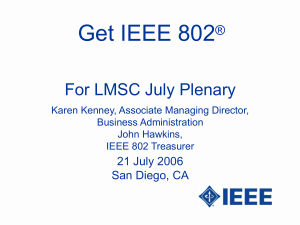Get IEEE 802 For LMSC July Plenary ® 21 July 2006
