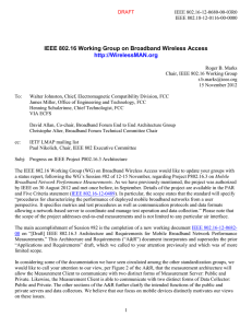 IEEE 802.16 Working Group on Broadband Wireless Access