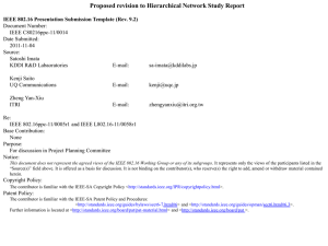 Proposed revision to Hierarchical Network Study Report