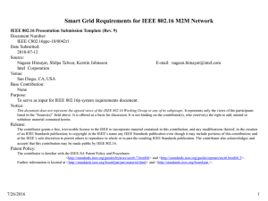Smart Grid Requirements for IEEE 802.16 M2M Network
