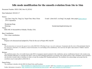 Idle mode modification for the smooth evolution from 16e to...
