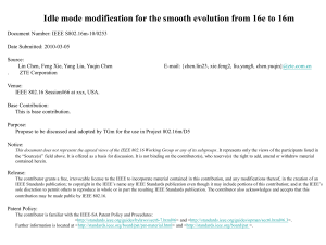 Idle mode modification for the smooth evolution from 16e to...
